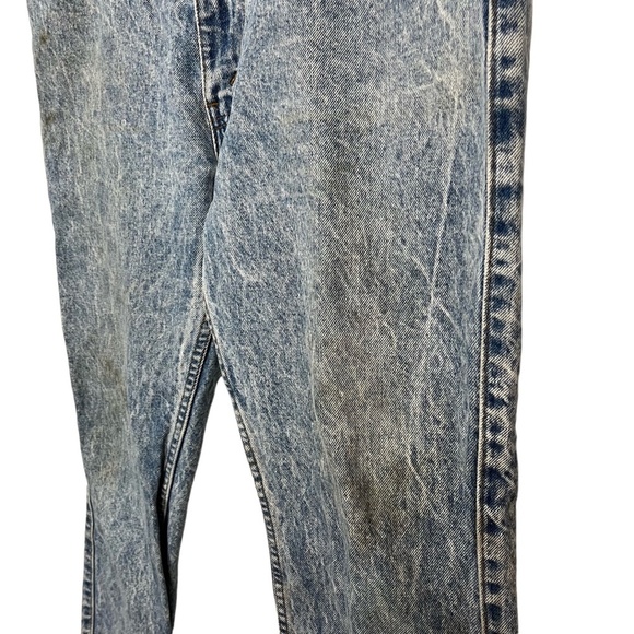 LEVI'S Stone Wash Vintage Brown Leather Tab Made in USA Men's Blue Jeans 38x30 - Picture 2 of 16